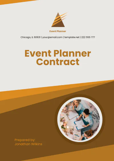 Free Event Planner Contract Template to Edit Online