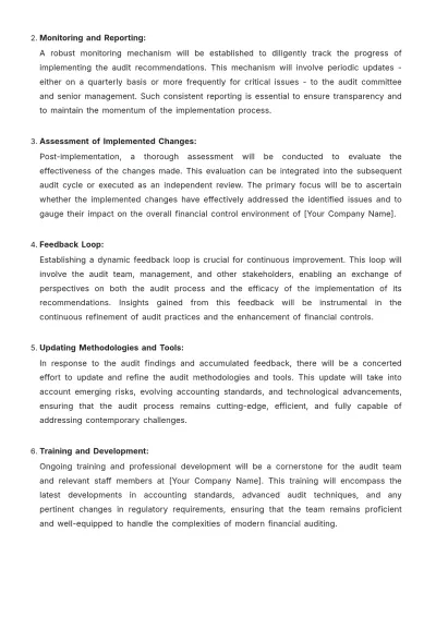 Free Account Audit Protocol Template to Edit Online