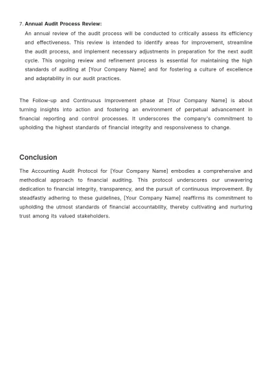 Free Account Audit Protocol Template to Edit Online