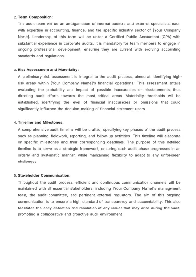 Free Account Audit Protocol Template to Edit Online
