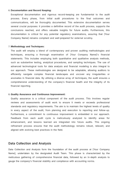 Free Account Audit Protocol Template to Edit Online