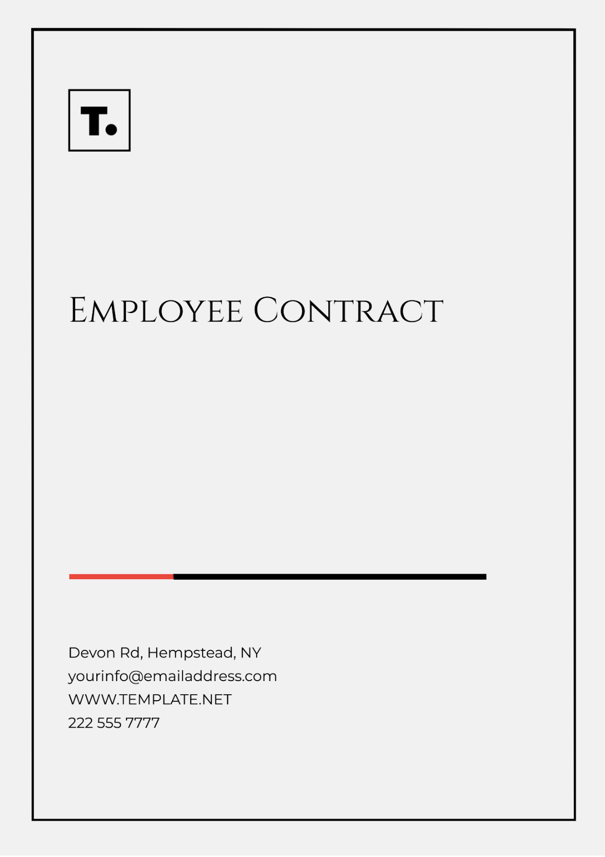 Employee Contract Template - Edit Online & Download