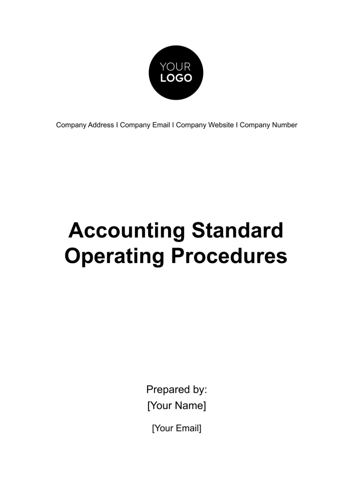 Accounting Standard Operating Procedures Template