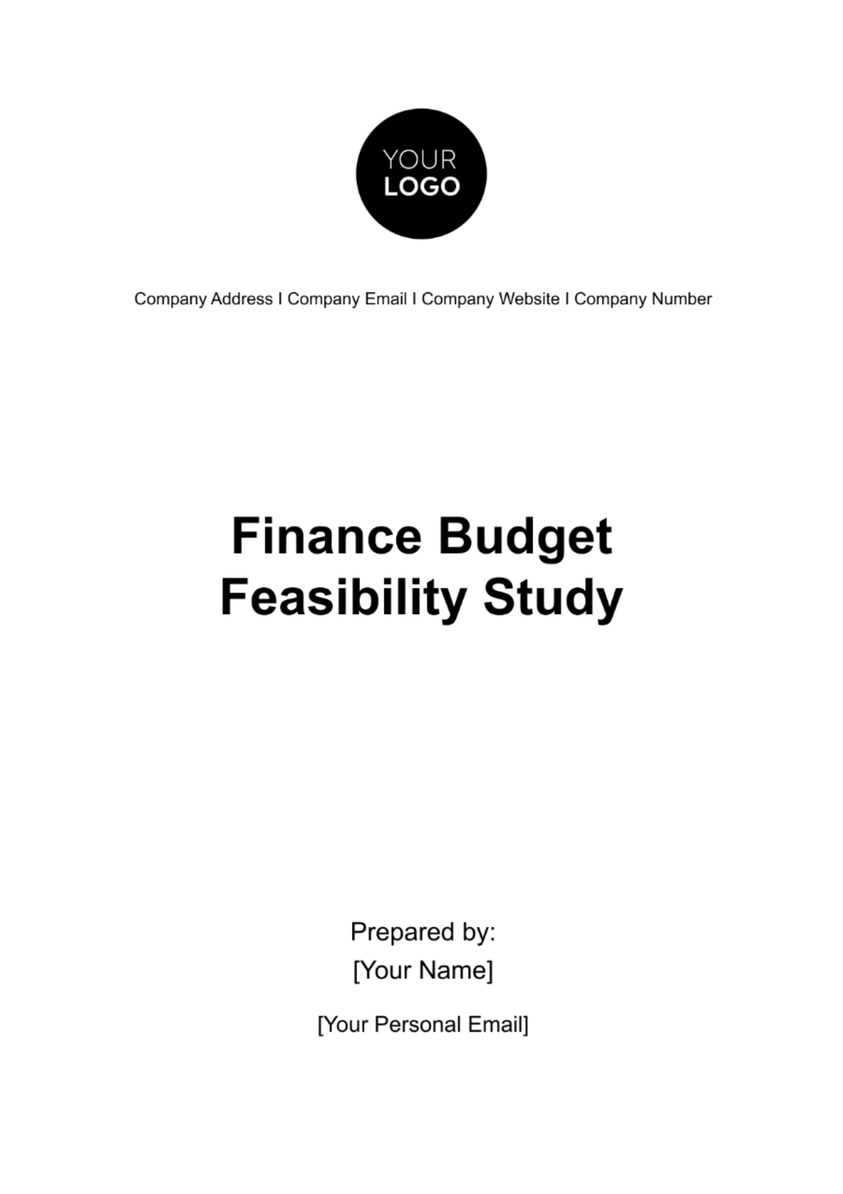 Finance Budget Feasibility Study Template