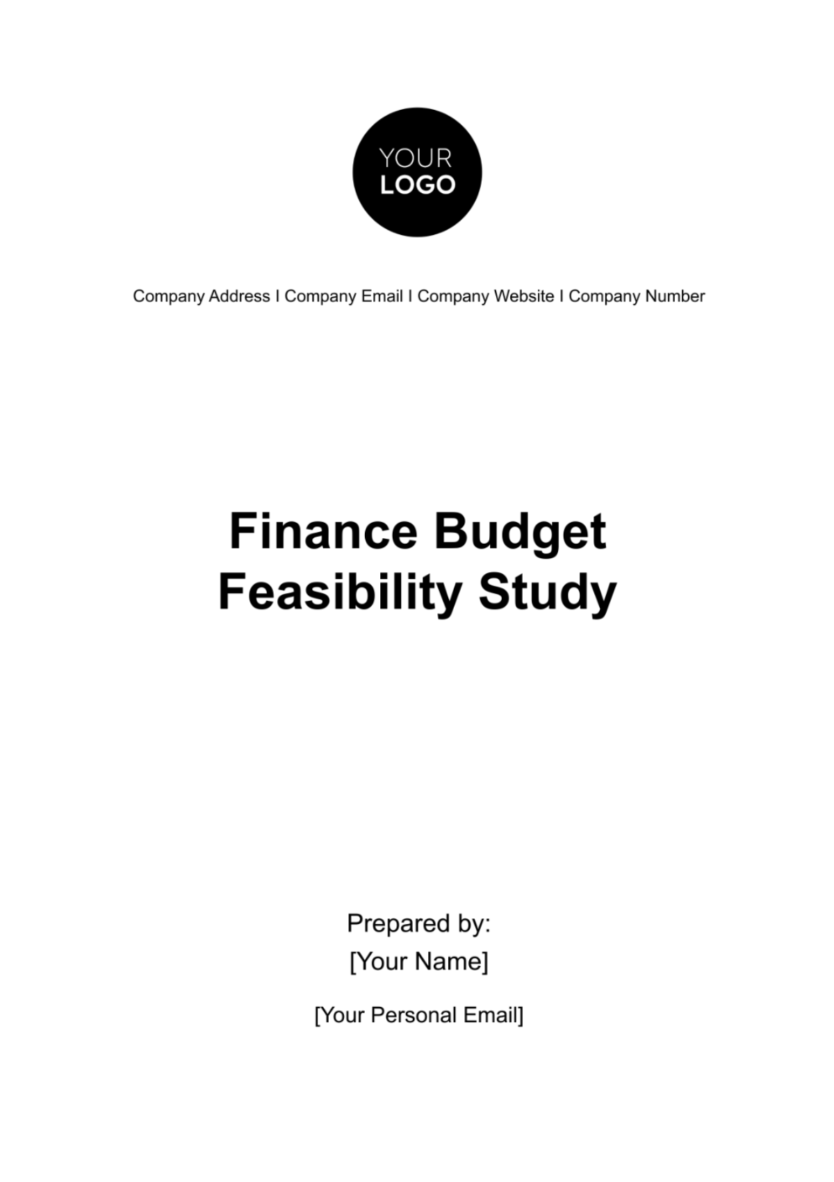 Finance Budget Feasibility Study Template