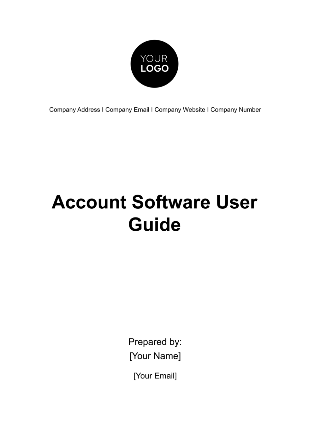Account Software User Guide Template