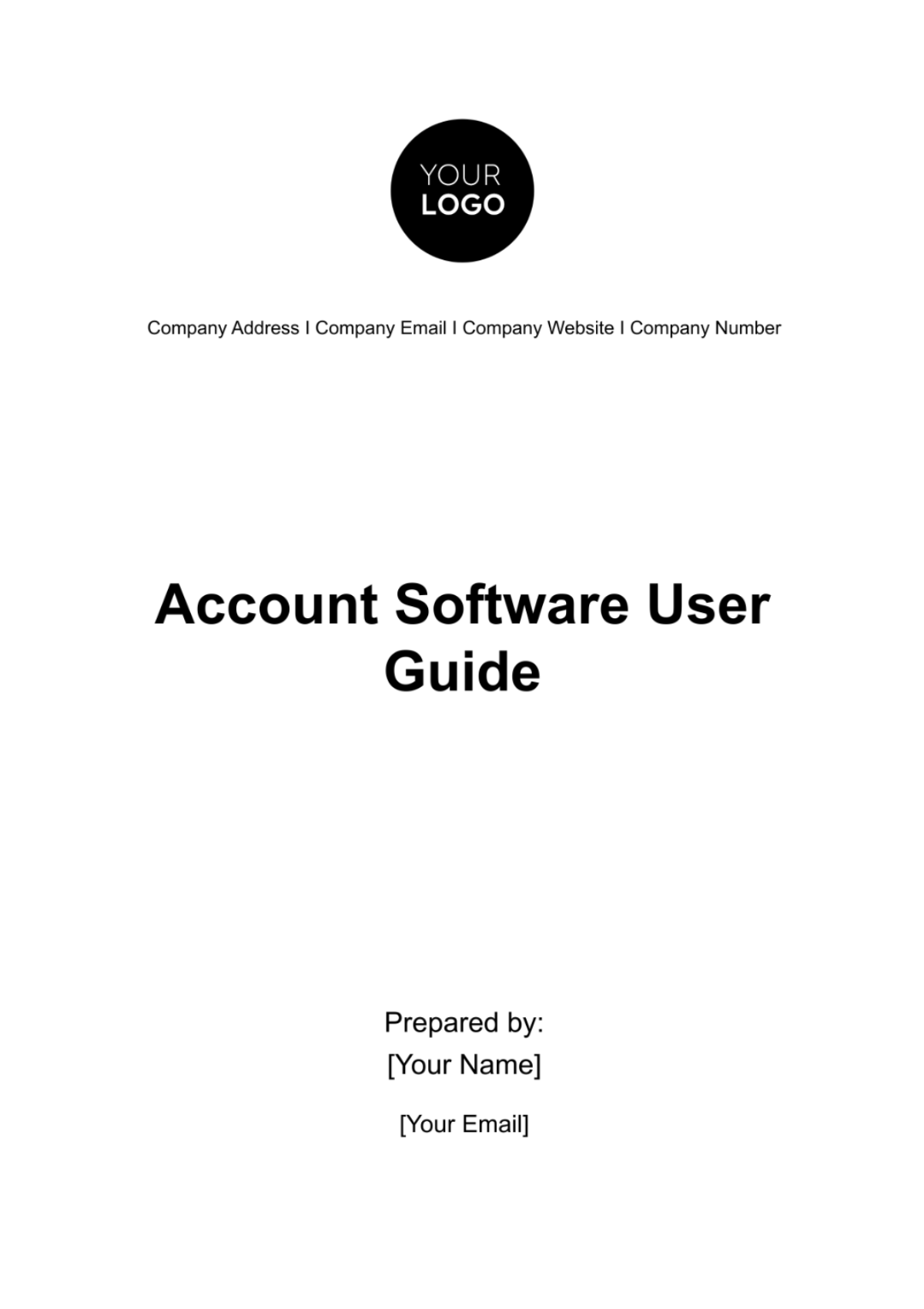 Account Software User Guide Template - Edit Online & Download