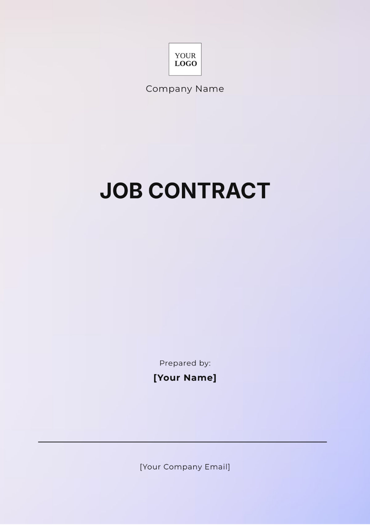 Printable Job Contract Template - Edit Online & Download