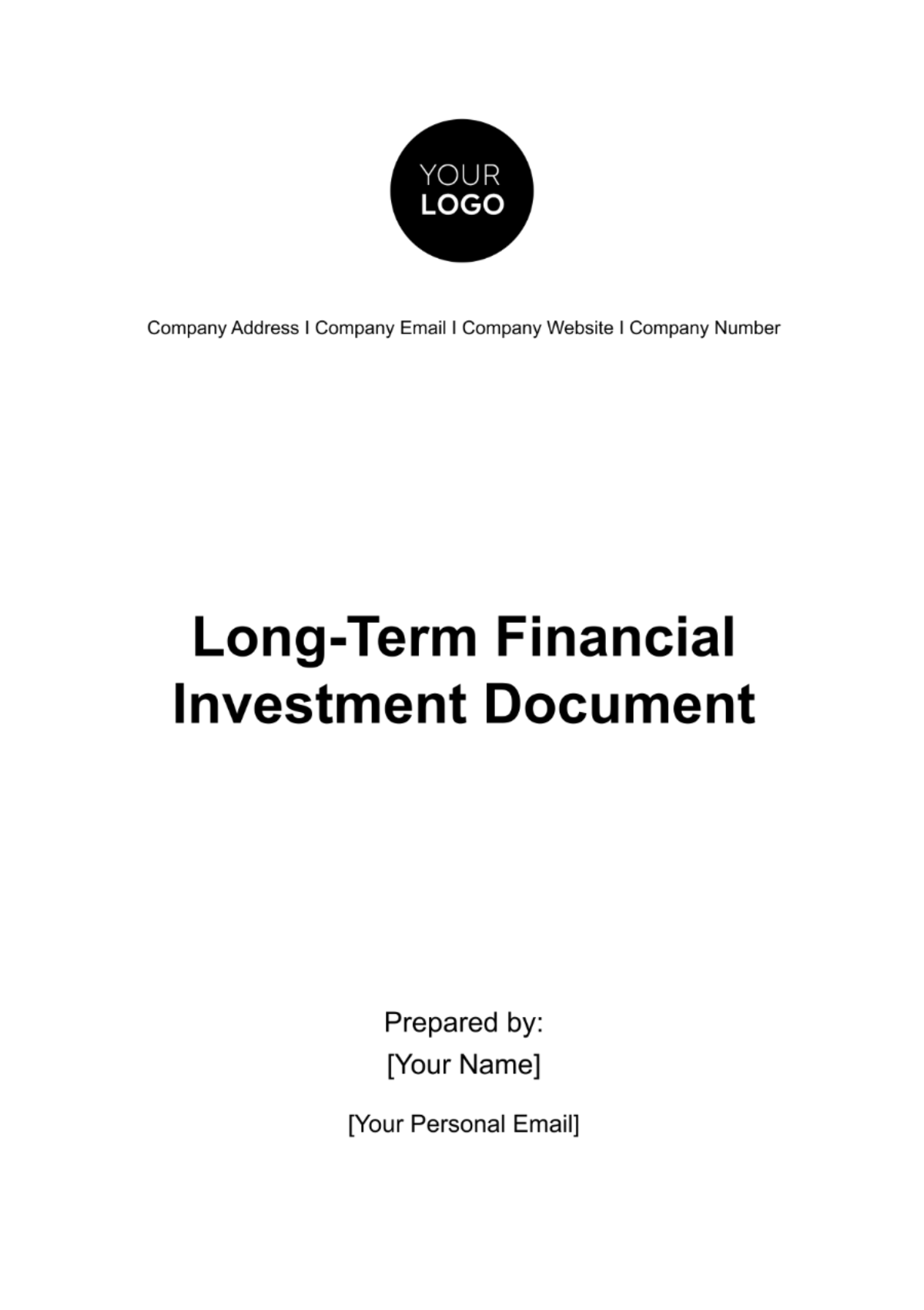 Long-Term Financial Investment Document Template