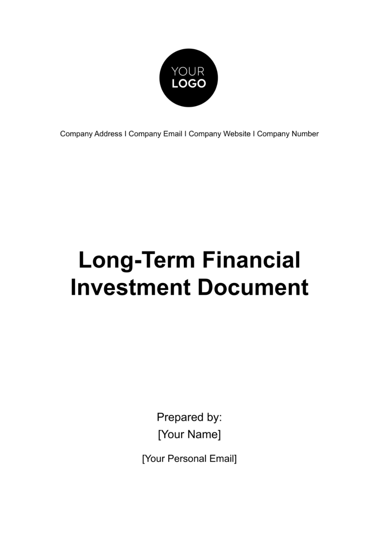 Long-Term Financial Investment Document Template