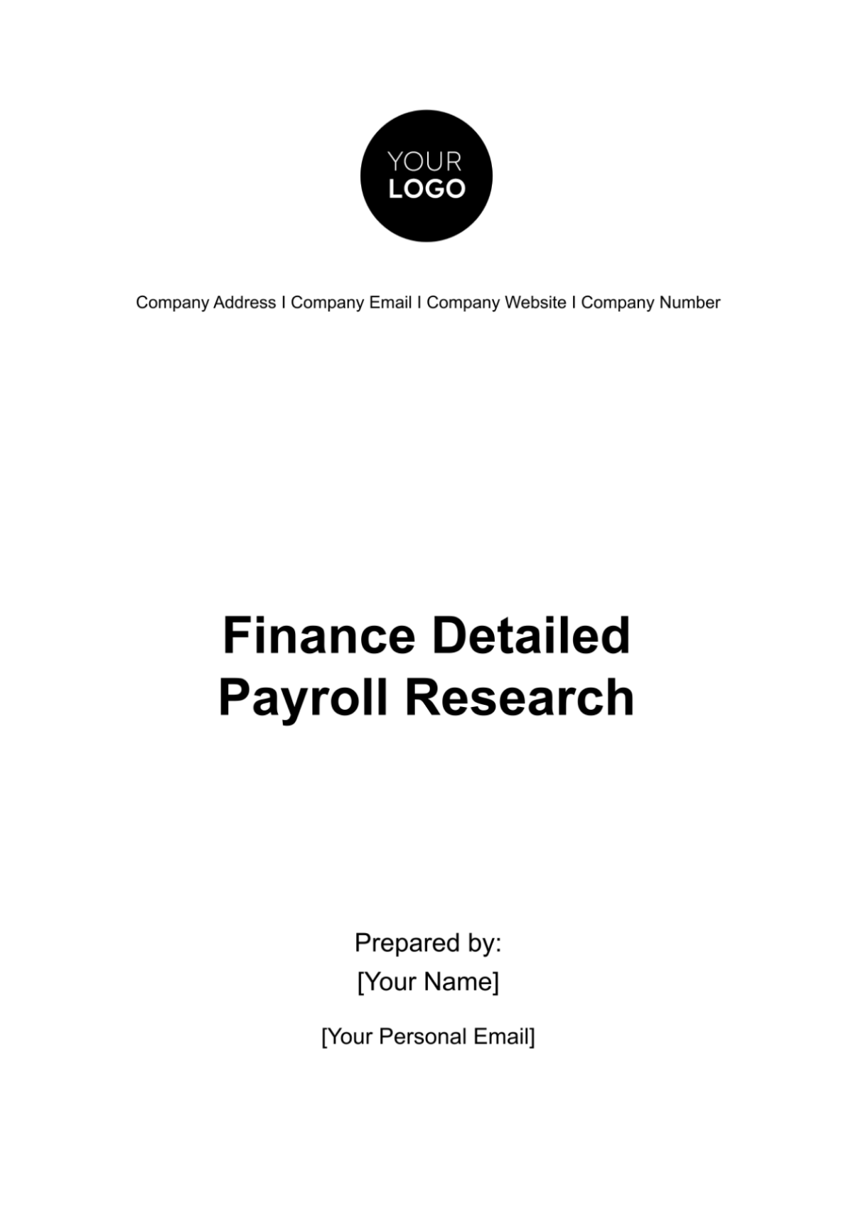 Free Finance Detailed Payroll Research Template