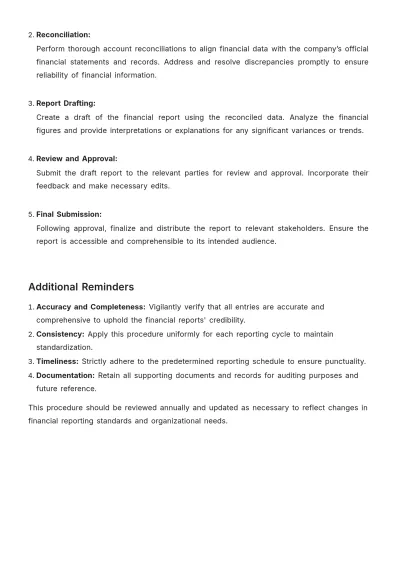 Free Account Reporting Procedure Template to Edit Online