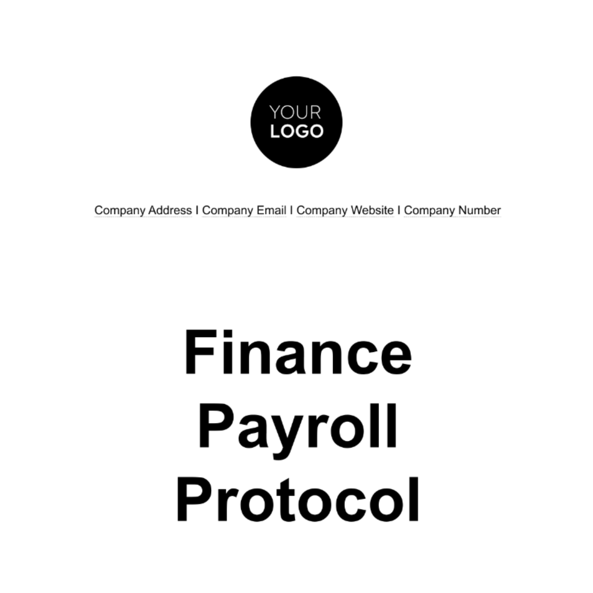 Finance Payroll Protocol Template