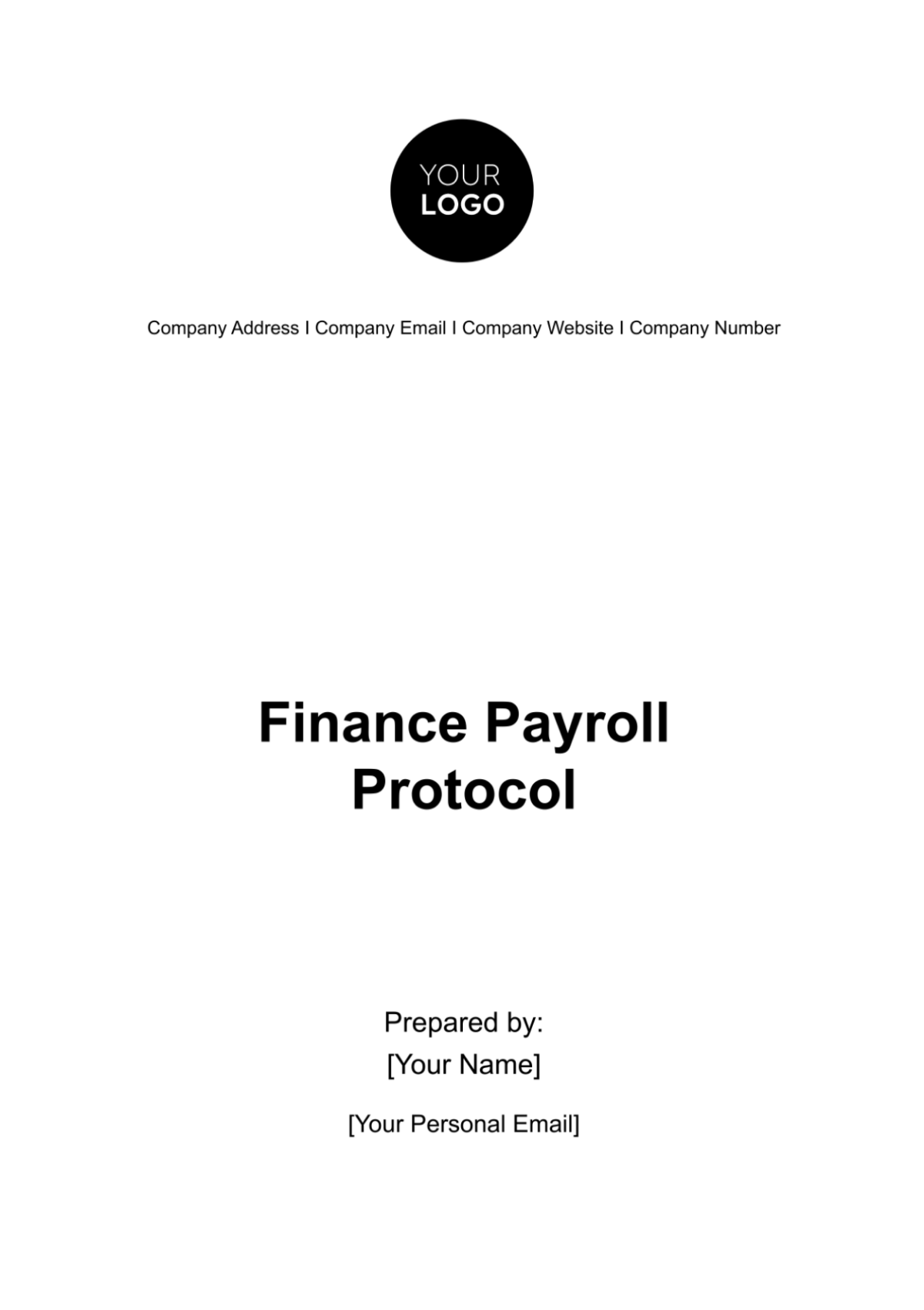 Finance Payroll Protocol Template