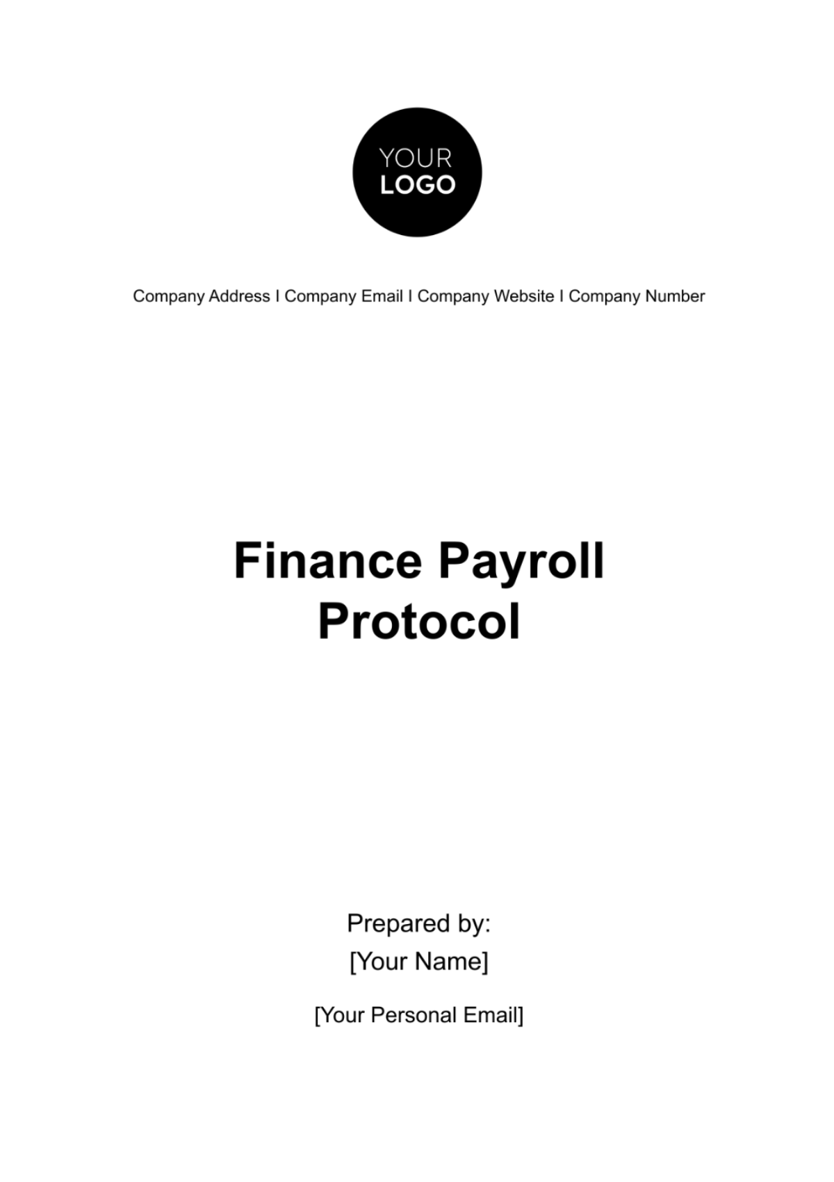 Finance Payroll Protocol Template