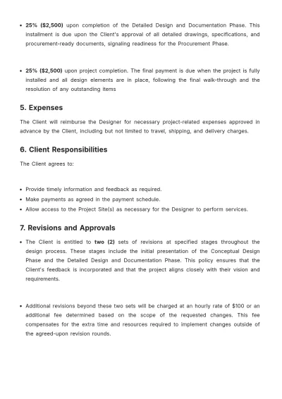Free Design Contract Template to Edit Online