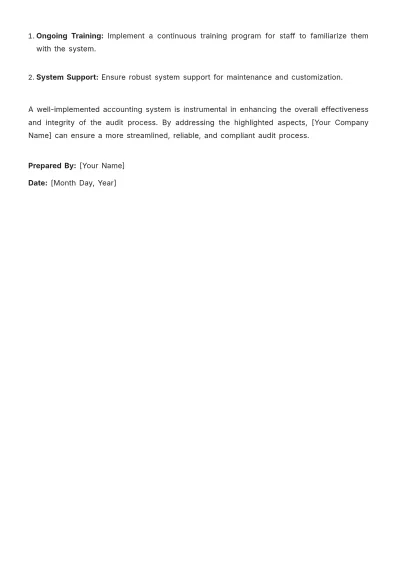 Free Accounting Method Audit Review Template to Edit Online