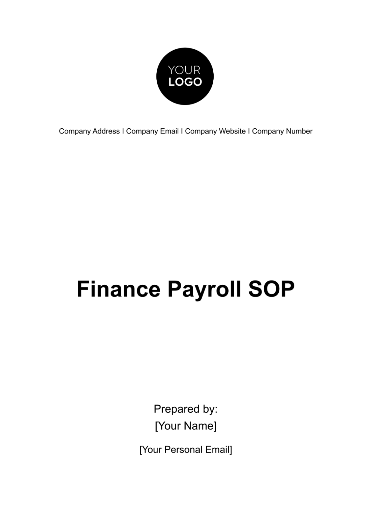 Free Finance Payroll SOP Template