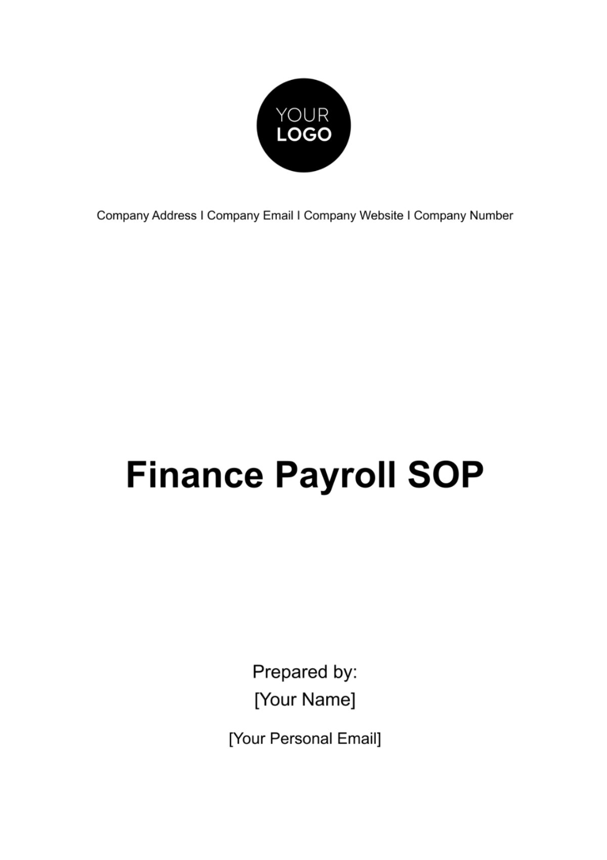 Finance Payroll SOP Template