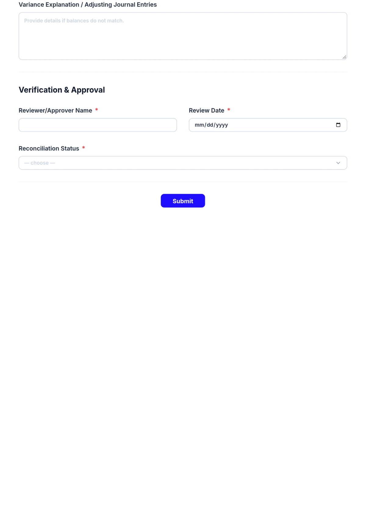 Free Account Reconciliation Checklist Template & AI Maker