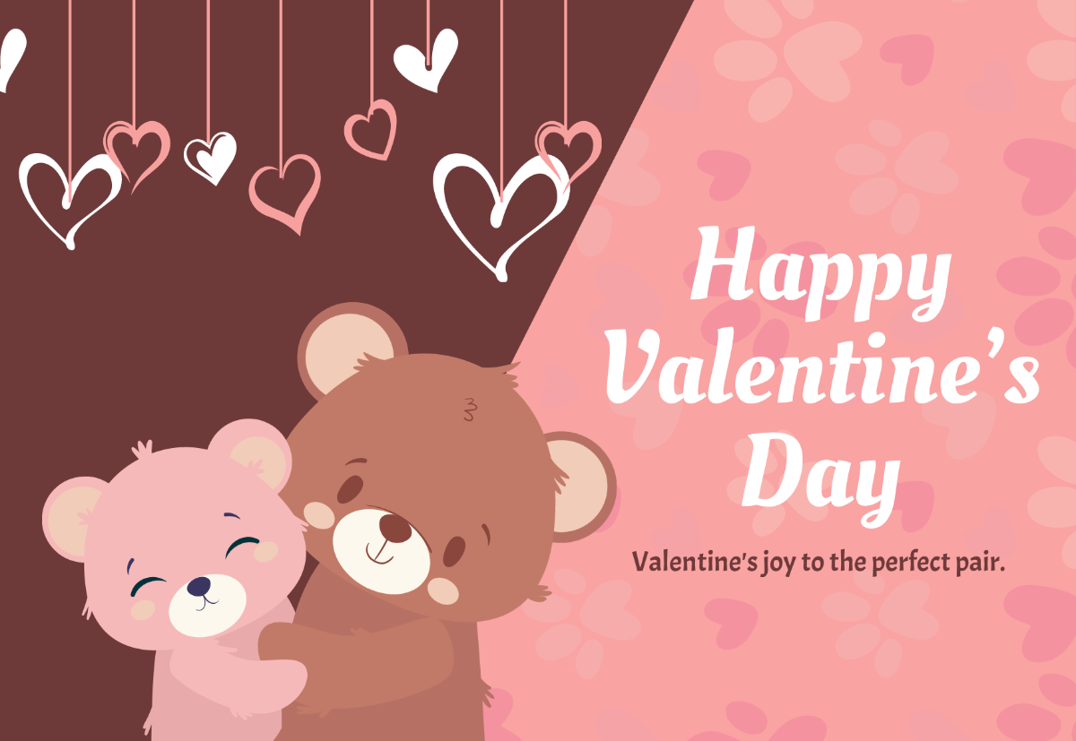 Cute Happy Valentine's Day Template