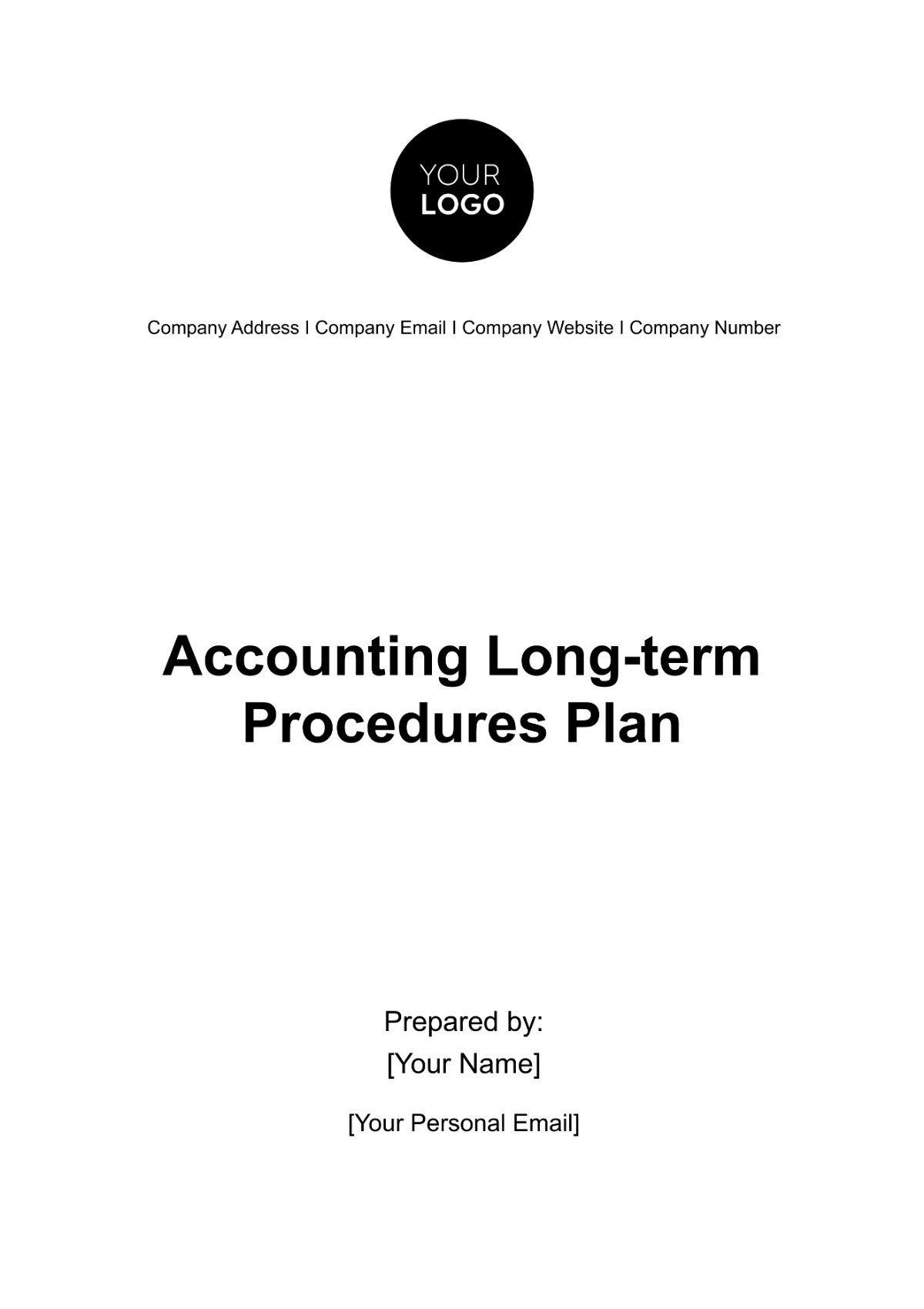 Free Accounting Long-term Procedures Plan Template