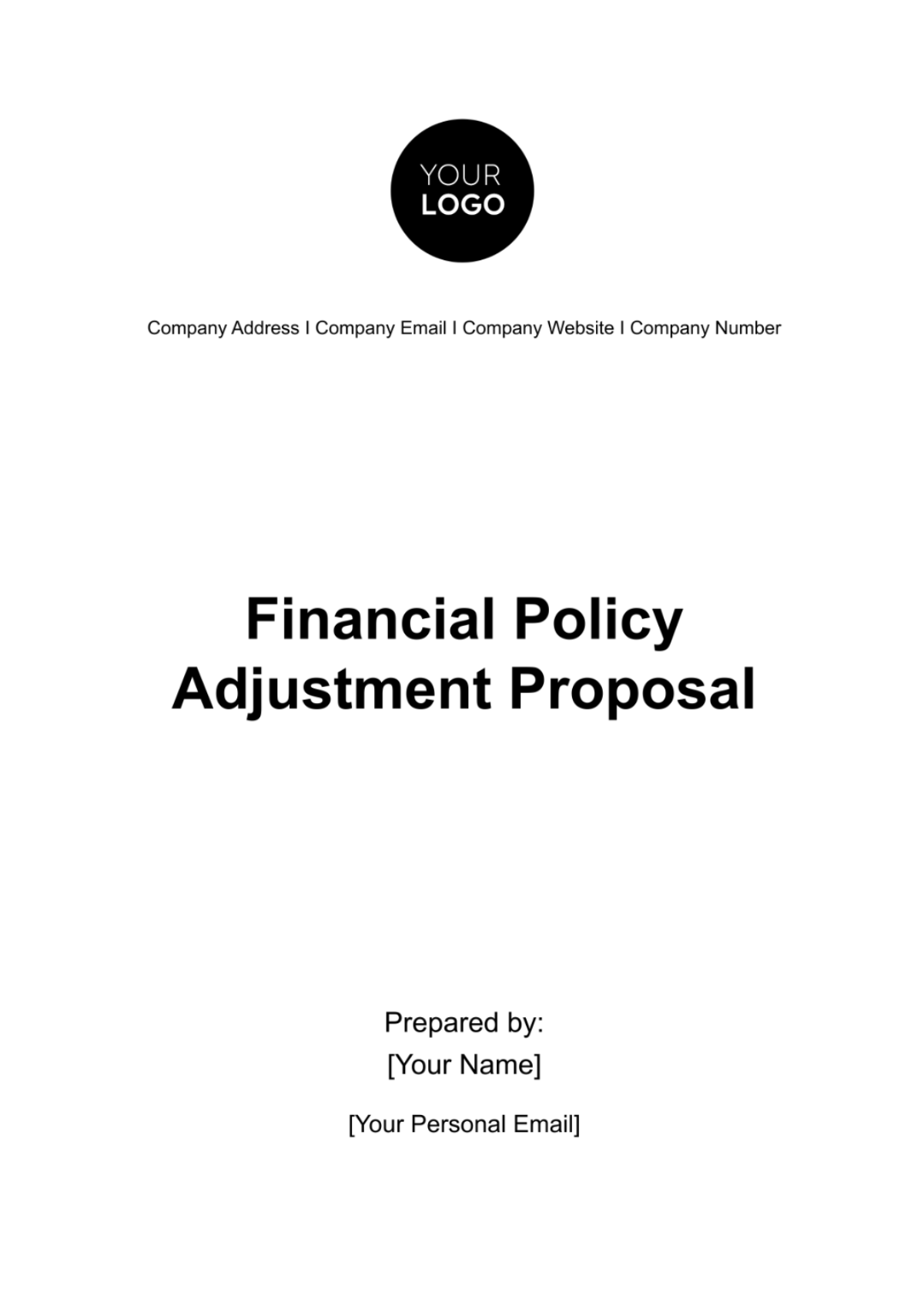 Financial Policy Adjustment Proposal Template - Edit Online & Download