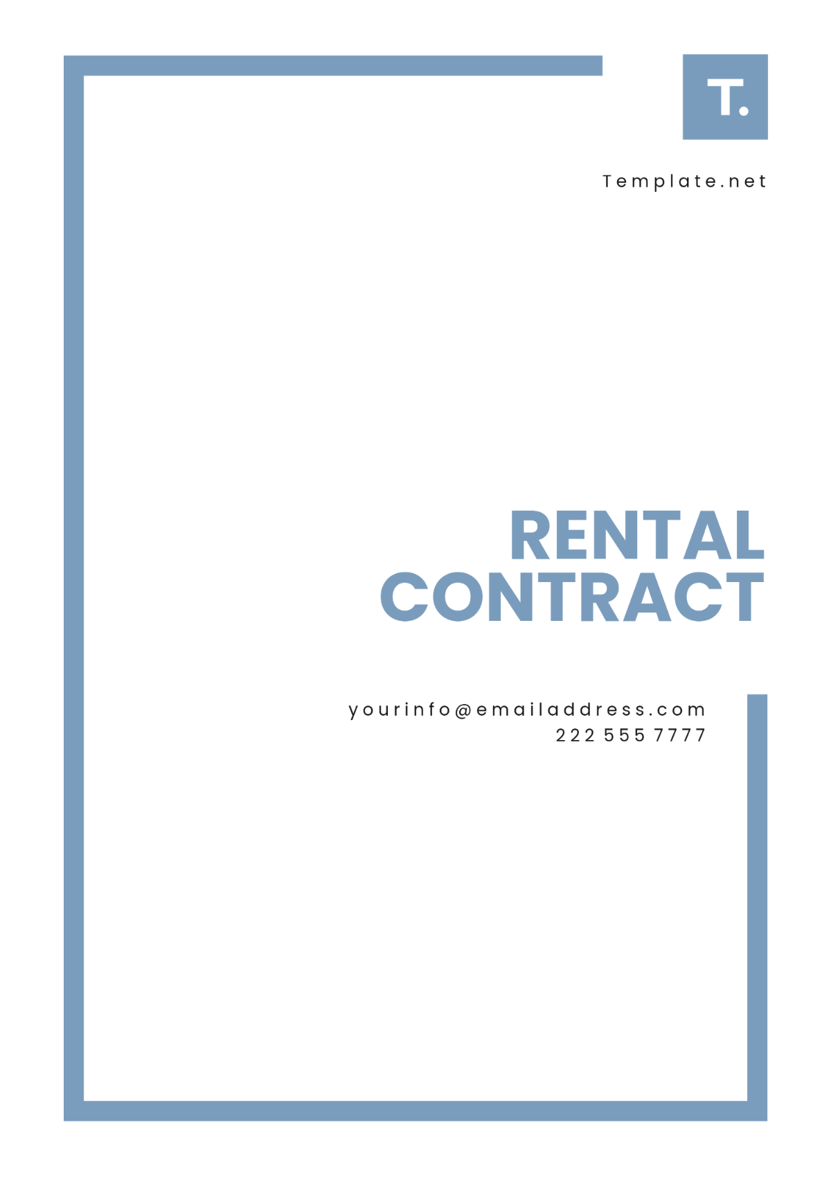 Rental Contract Template - Edit Online & Download