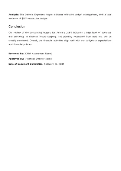 Free Accounting Ledger Review Template to Edit Online