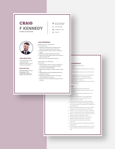 professional gamer resume for team template
