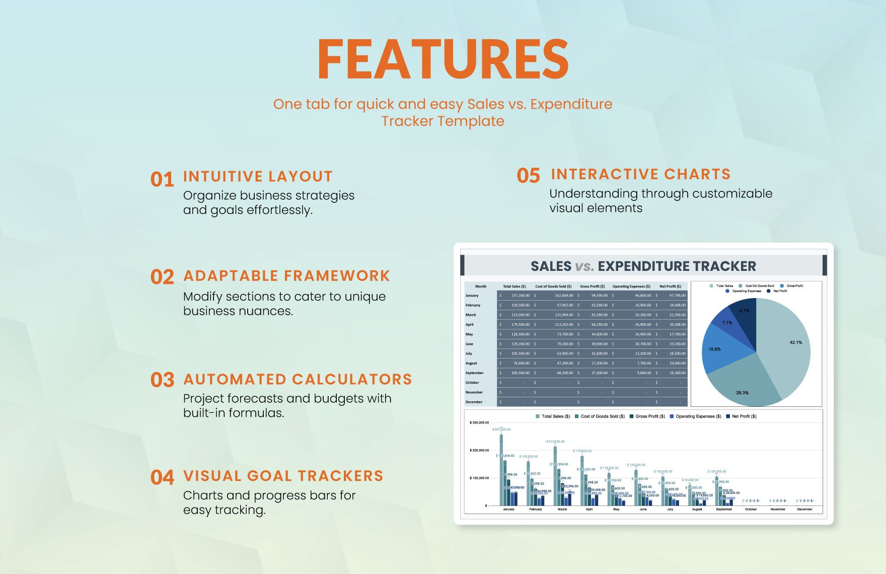 Sales vs. Expenditure Tracker Template