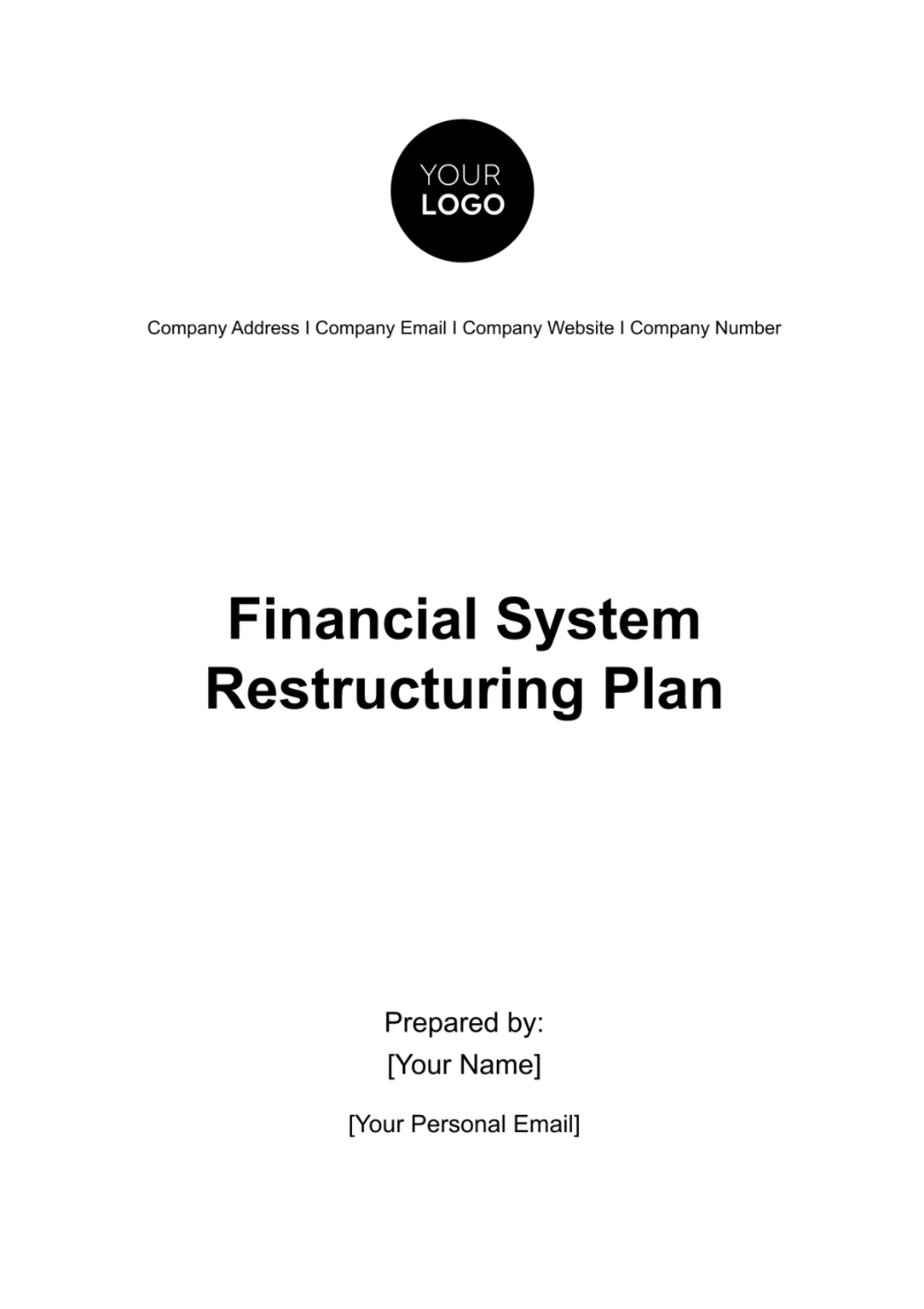 Financial System Restructuring Plan Template - Edit Online & Download