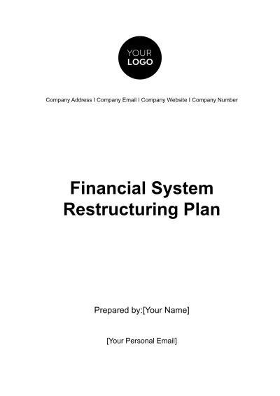 Free Financial System Restructuring Plan Template to Edit Online