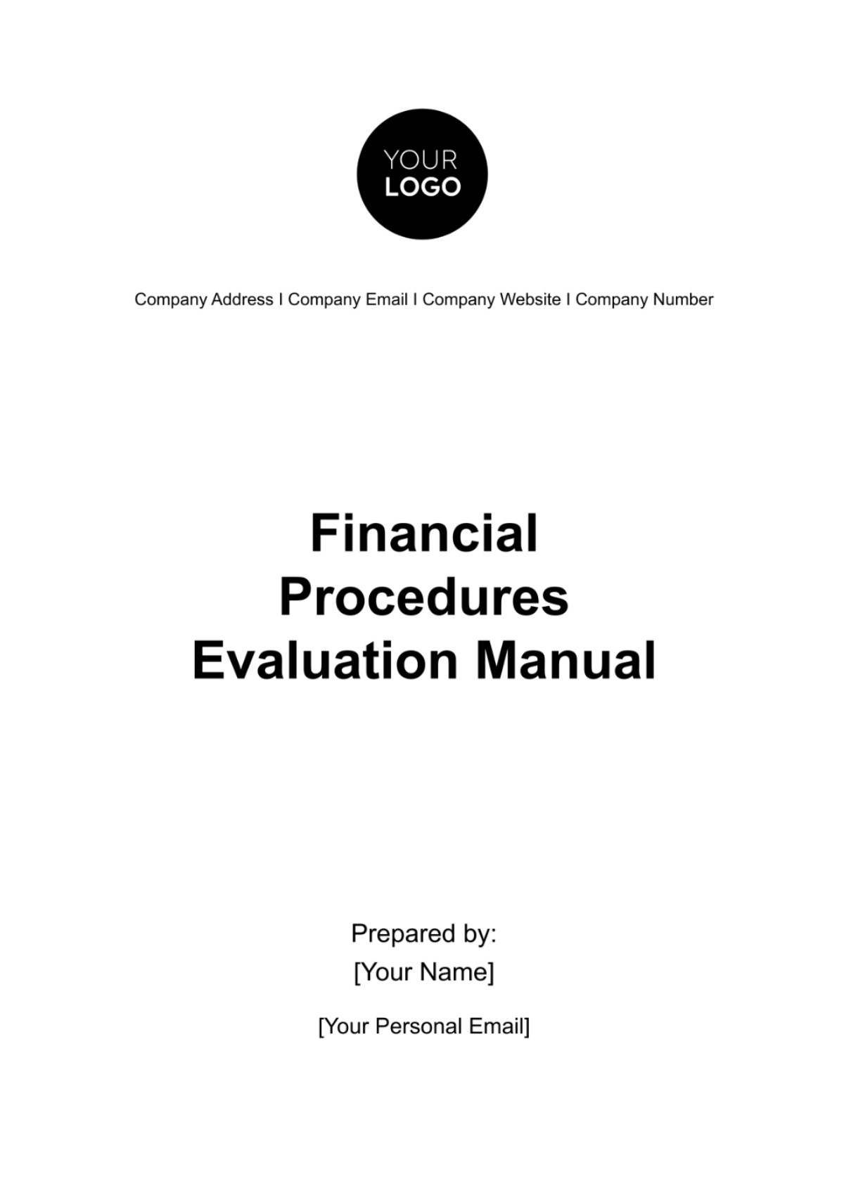 Financial Procedures Evaluation Manual Template - Edit Online & Download