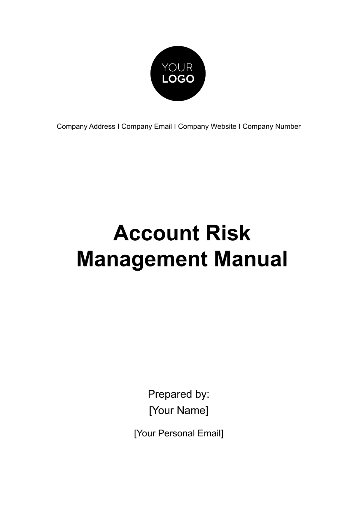 Account Risk Management Manual Template