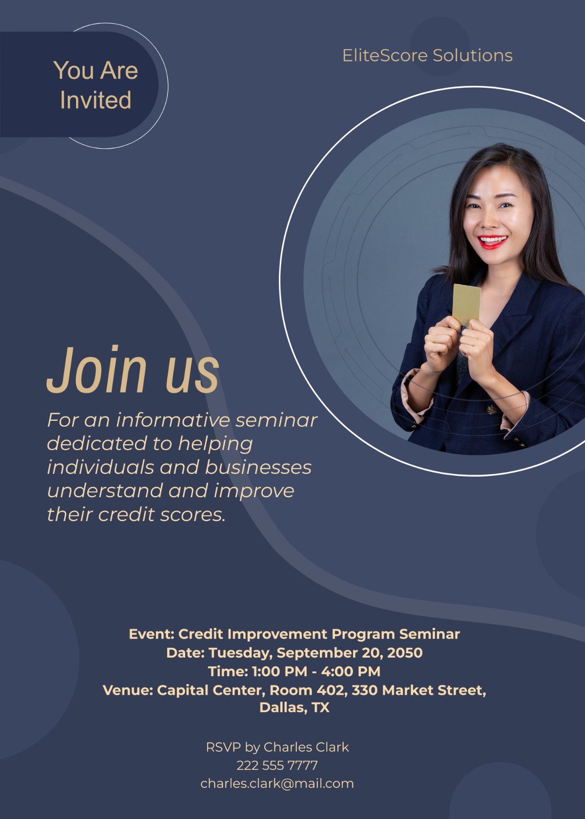 Credit Improvement Program Invitation Card Template