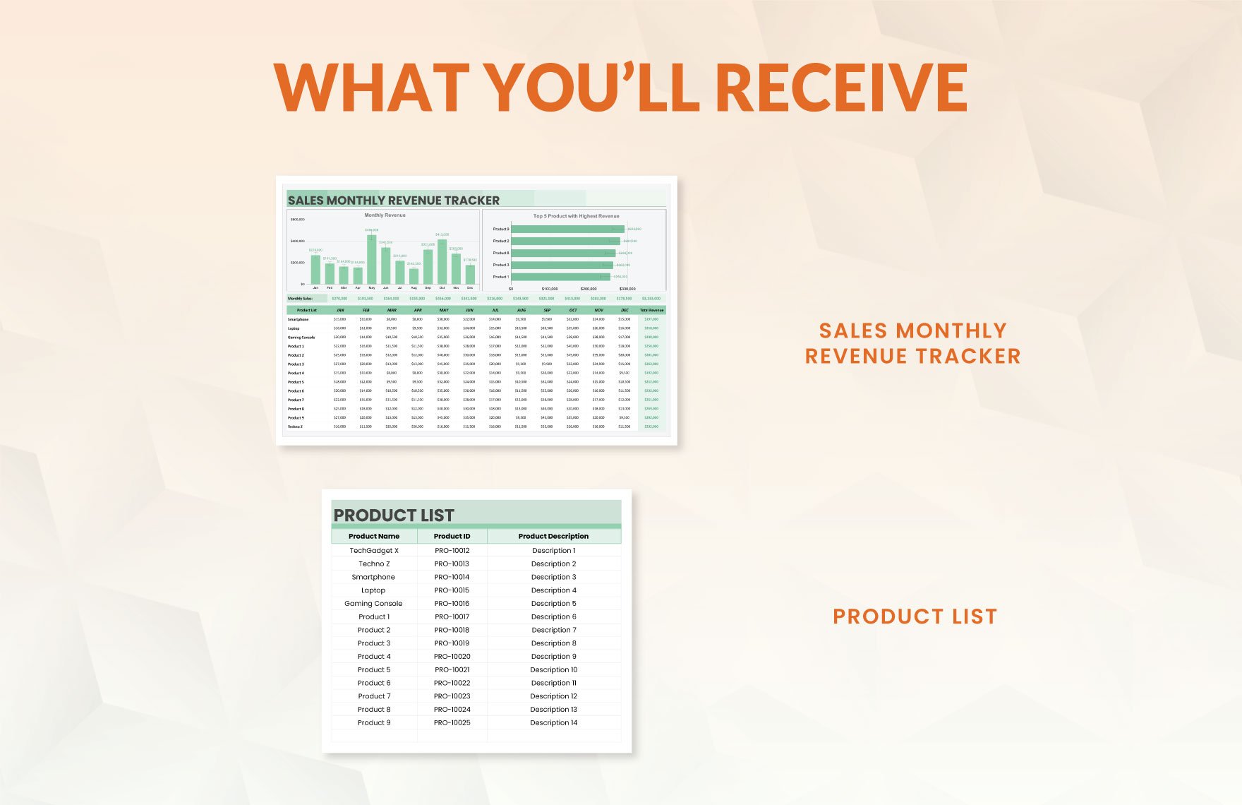 Sales Monthly Revenue Tracker Template