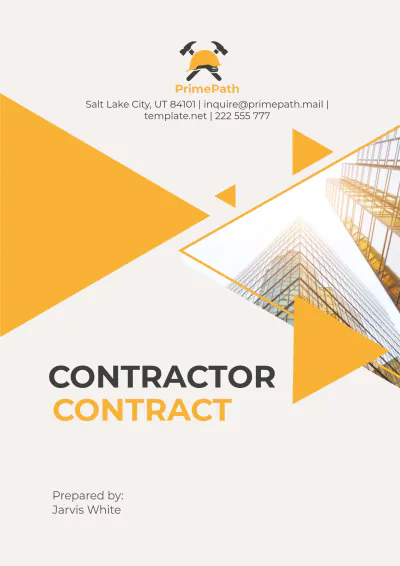 Free Contractor Contract Template to Edit Online