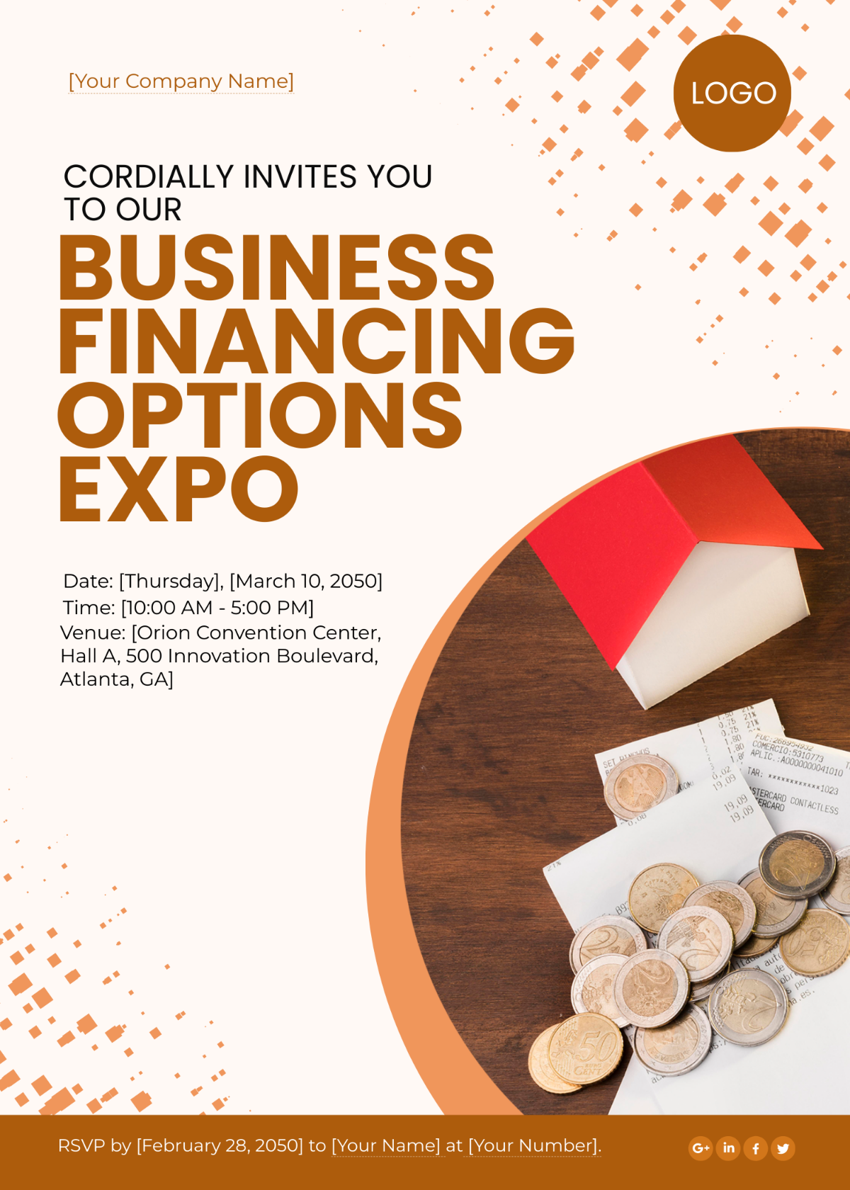 Business Financing Options Expo Invitation Card