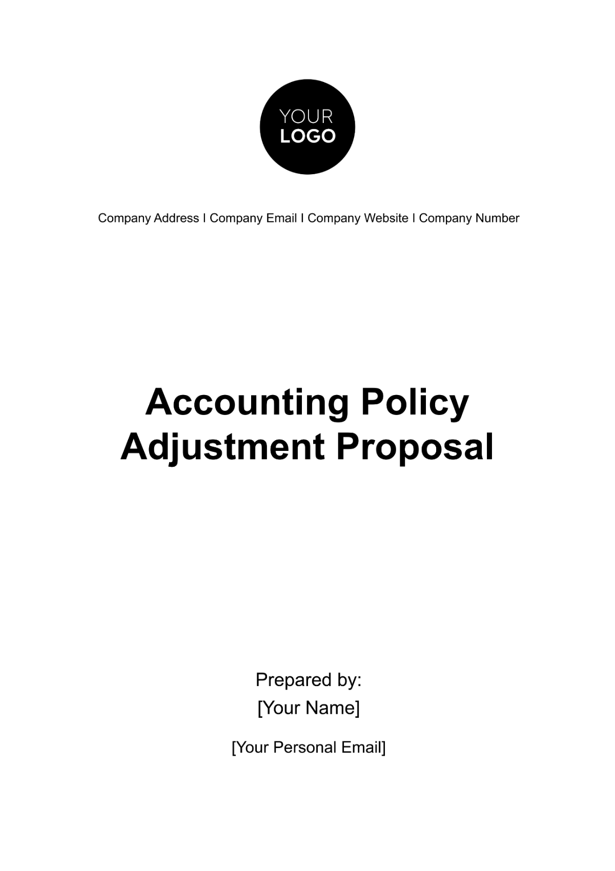Accounting Policy Adjustment Proposal Template