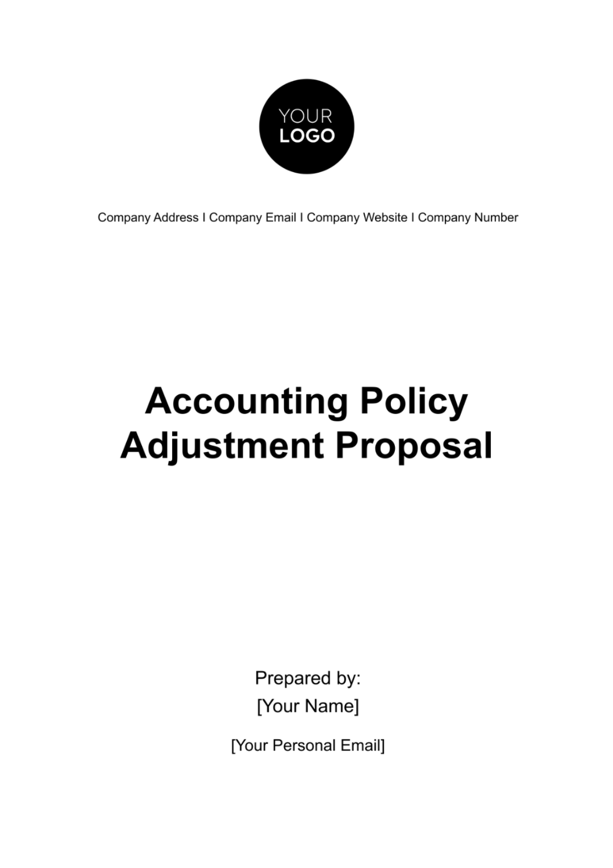 Accounting Policy Adjustment Proposal Template - Edit Online & Download