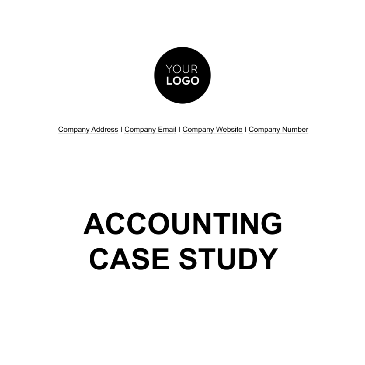 Accounting Case Study Template