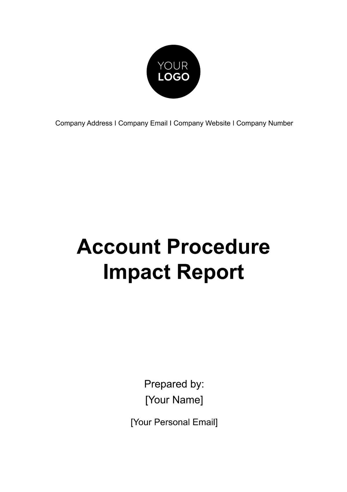 Account Procedure Impact Report Template - Edit Online & Download ...