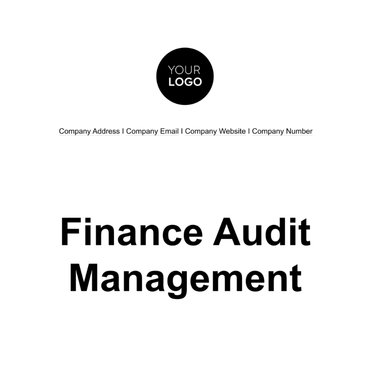 Finance Audit Management Template