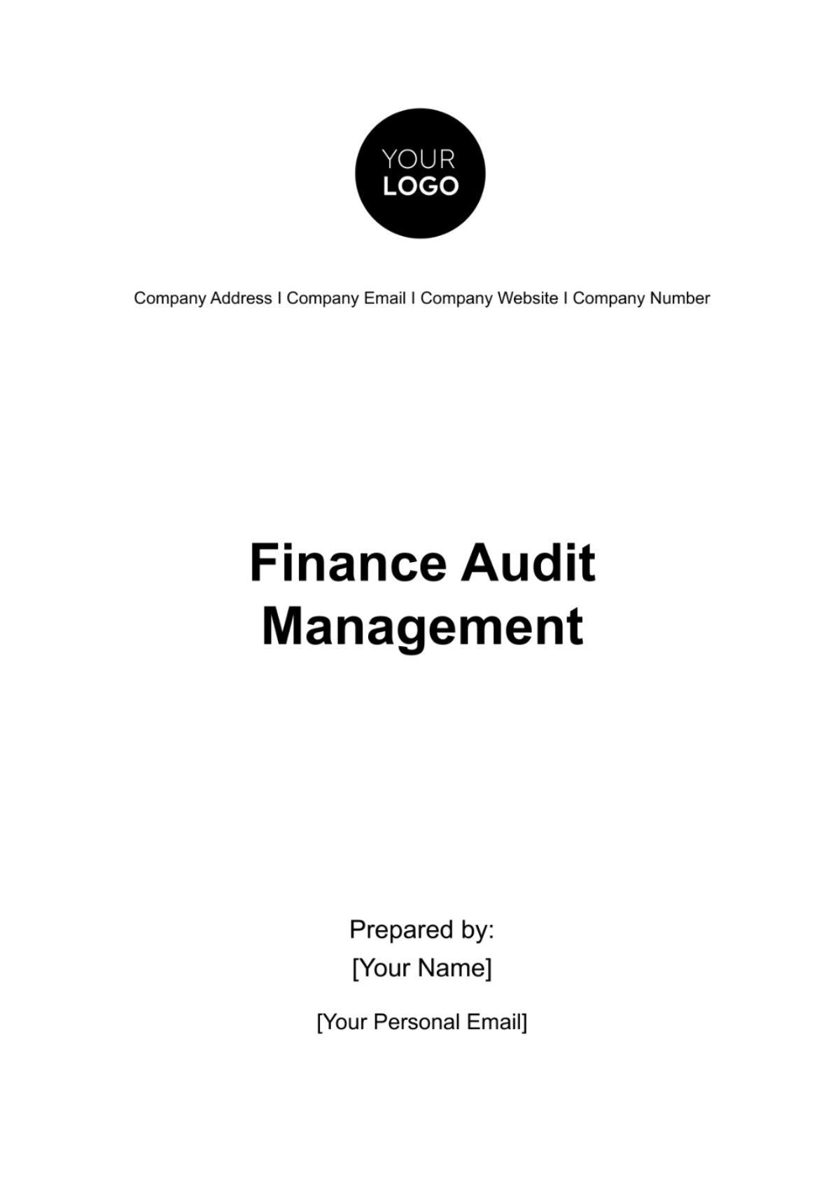 Finance Audit Management Template