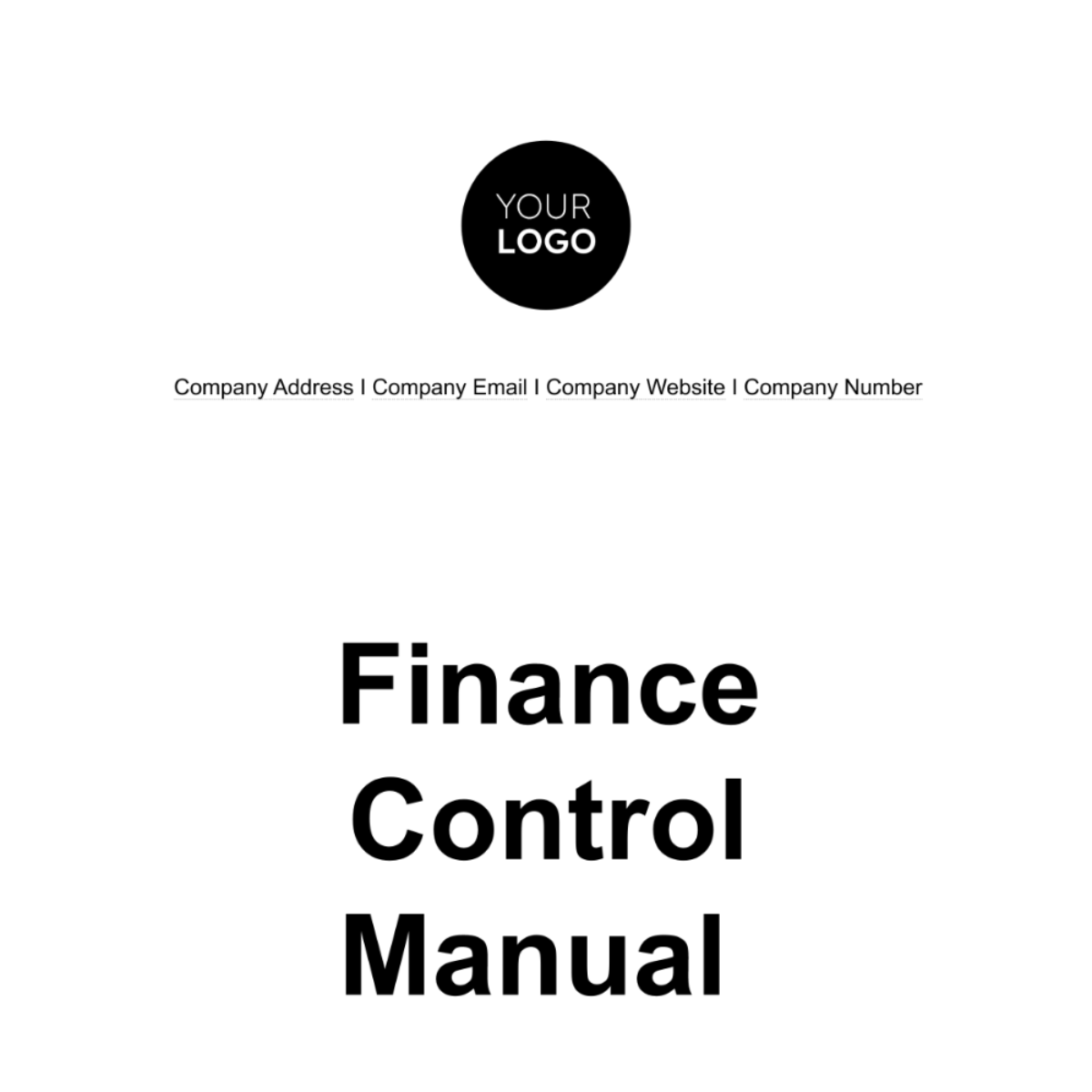 Finance Control Manual Template