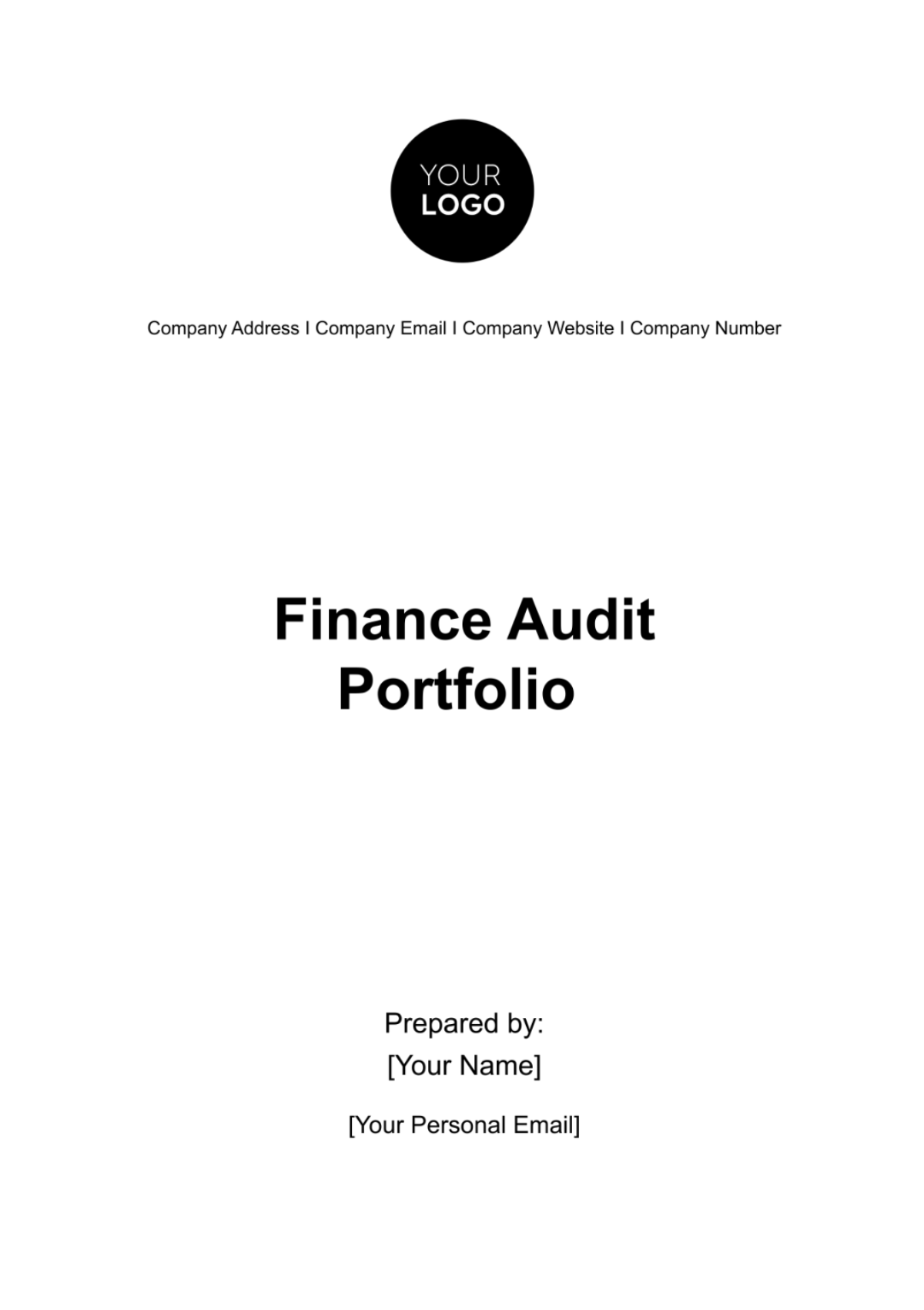 Finance Audit Portfolio Template - Edit Online & Download