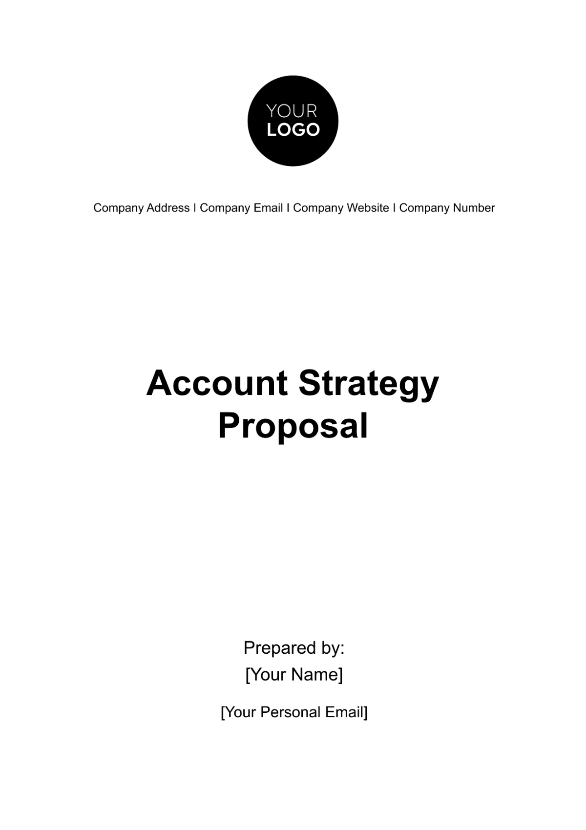 Account Strategy Proposal Template