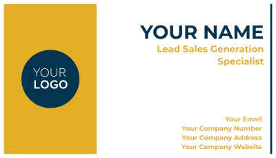 Free Sales Lead Generation Specialist Business Card Template to Edit Online