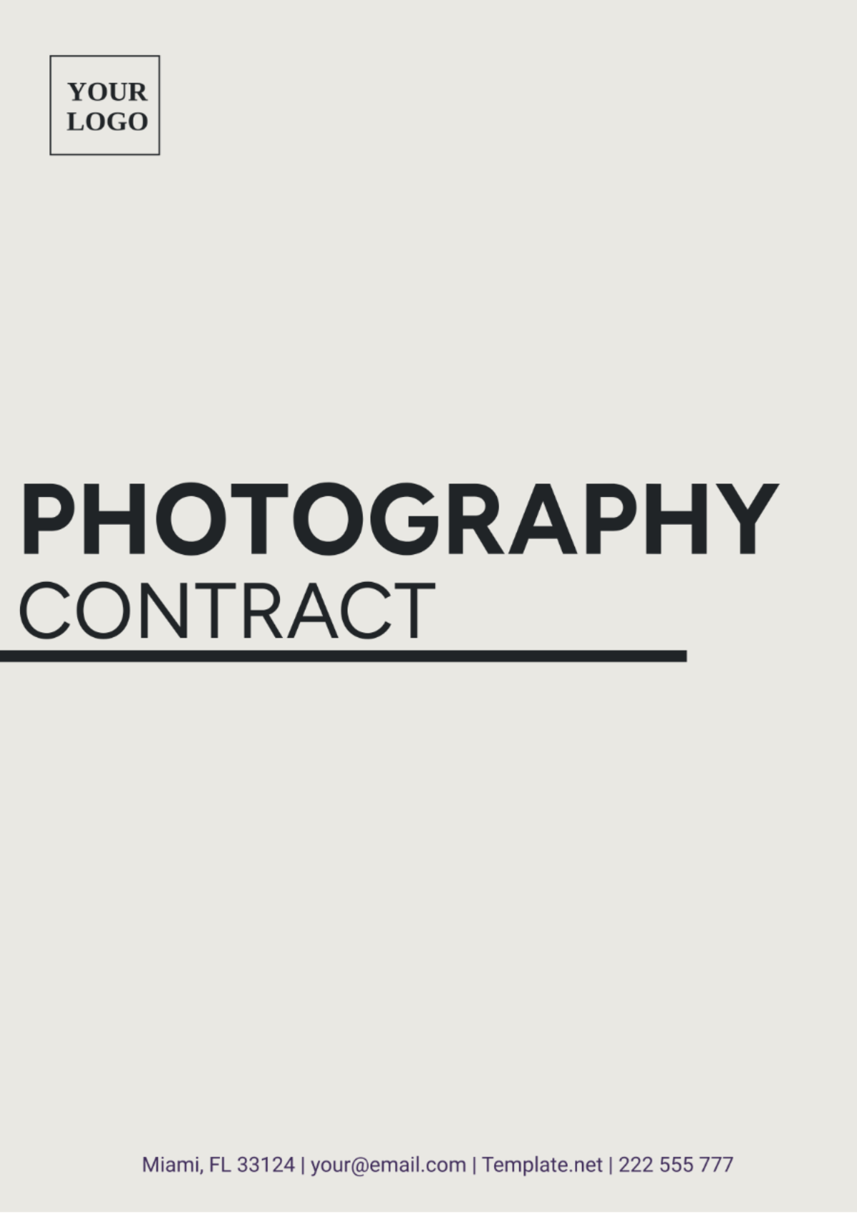 Free Photography Contract Template